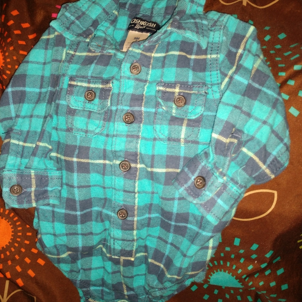 Infant boy's flannel onesie
